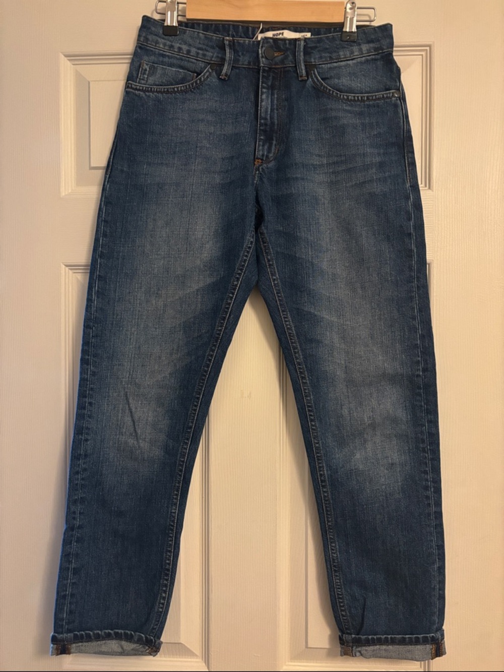 Hope's Men's Straight-Leg Blue Denim Jeans